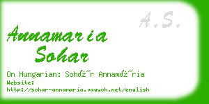 annamaria sohar business card